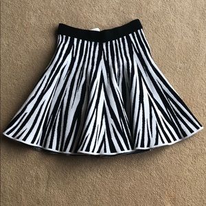 Mink zebra skater skirt
